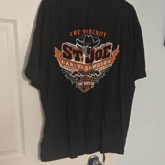 Harley-Davidson Black Tee with Flame Design - Picture 5 of 5